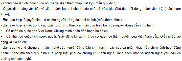 Hồ sơ thành lập chi nhánh công ty tnhh 1 thành viên
