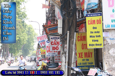 Xin giấy phép kinh doanh cầm đồ