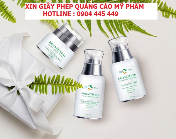 xin giấy phép quảng cáo mỹ phẩm trọn gói